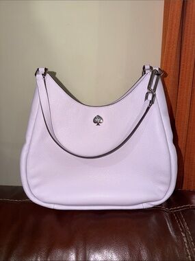 ‼️Kate Spade Kayla Large Triple Compartment Lilac Leather Shoulder Bag